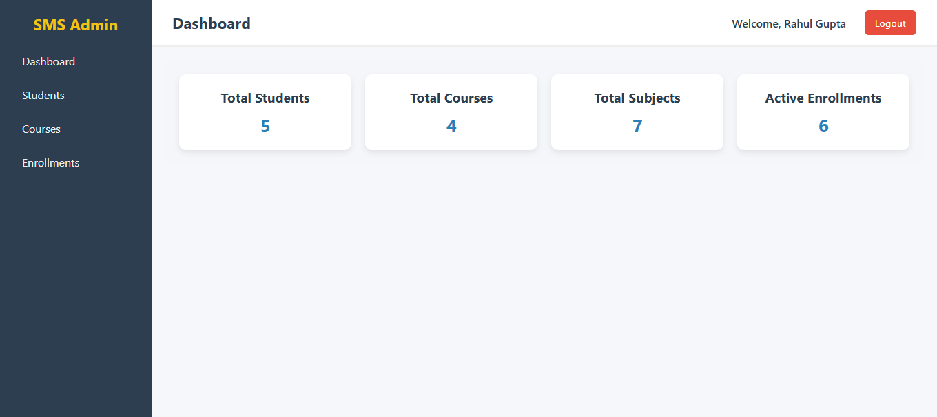 Student Management System Dashboard
